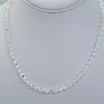 Vintage Aurora Borealis Crystal Beads Necklace • $9.99