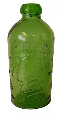 Vintage Anchor Hocking Bicentennial Fairfield County Fair Oh. Green Glass Bottle • $8.99