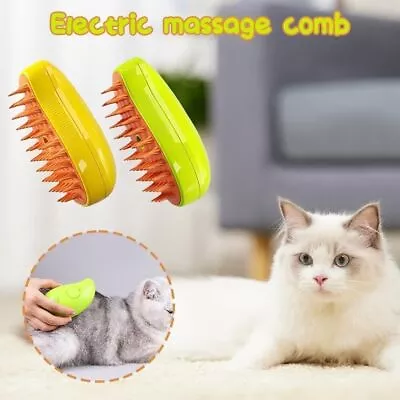 Anti Flying Hair Cat Steam Brush 3 In1 Dog Comb Durable Pet Hair Removal Comb UK • £6.29