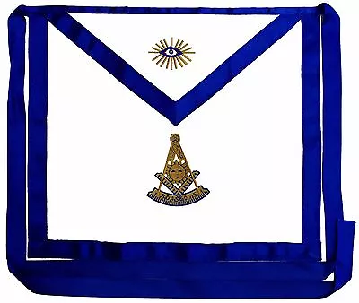 NEW Masonic Past Master Apron EMBROIDERED  Blue Lodge Fraternity DMA-1100 • $19.99