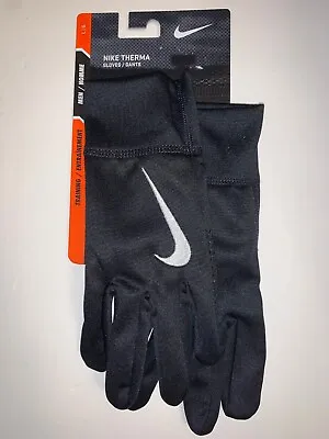 NWT Nike Therma-FIT Men's Large Black Gloves Touch Screen Compatible • $29.95