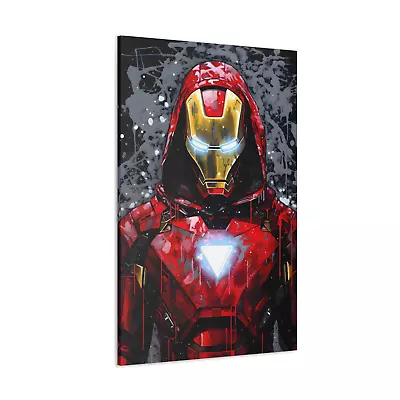 Iron Man Canvas Marvel Avengers Street Art Superhero Print Wall Art Decor • £15.99