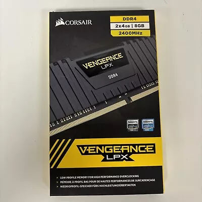 Corsair Vengeance LPX 8GB(2x4GB) Black DDR4-2400MHz Memory CMK8GX4M2A2400C14 • $45