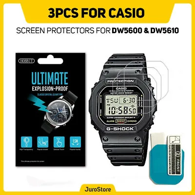 3PACK Screen Protector Film For Casio DW5600 DW5610 F-91W B650WC LA670/680 F-108 • $25.01