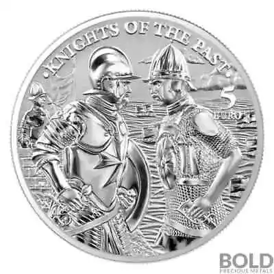 2022 - KNIGHTS OF THE PAST 1 Oz .9999 FINE Silver Germania Malta BU Coin InStock • $62.95