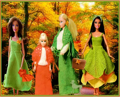 £2.60 • Buy KNITTING PATTERN Barbie Fashion Doll Clothes Evening Evening Dress Bridal Coat