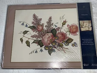 Vintage Pimpernel Corked Backed Placemats Set Of 4 Floral Bouquet Sealed 16”x12” • $34.97