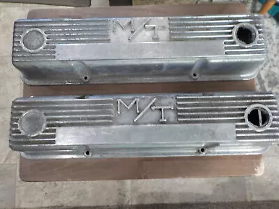 Vintage Aluminum Mickey Thompson M/T Finned Chevy Valve Covers 103R-50B • $125