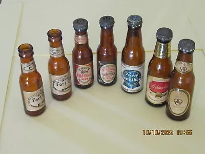 Vtg  Mini Beer Bottles  Fort Pitt  Old Shay S&p  Pabst  Schaefer & Ballantine • $15