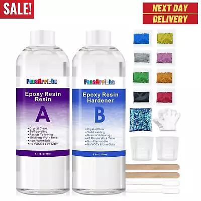 £22.85 • Buy Epoxy Resin 500ml Crystal Clear Resin And Hardener Kit For Casting And Coating