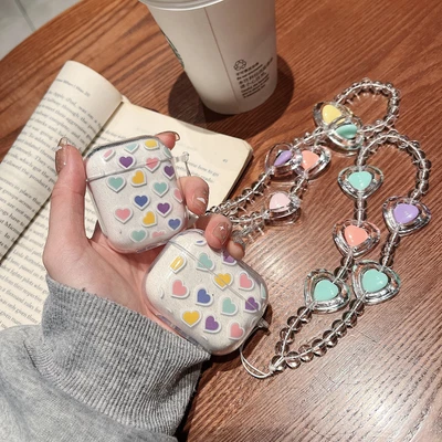 $15.99 • Buy For Airpods 3 2 1 Pro 2nd Case Cover Cute 3D Love Heart Shockproof With Chain