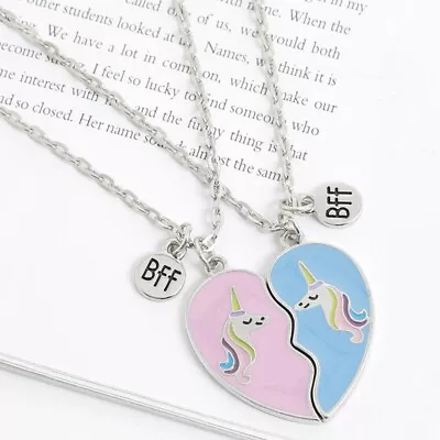 £3.83 • Buy Birthday For Best Friend Sister Heart Necklace BFF Unicorn Jewelry   DB,,