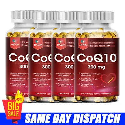 Coenzyme Q-10 300mg Antioxidant Heart Health Support Increase Energy & Stamina • $13.29