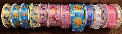 Craft Ribbon Lot Of 13 Partial RollsWinnie The Pooh/Mickey Mouse/Princess • $8.99