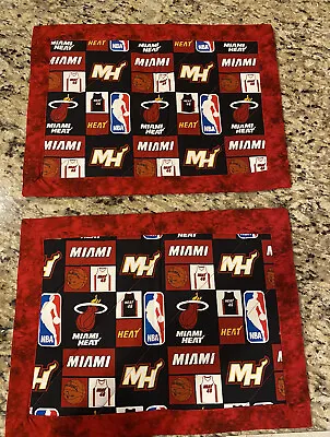 Miami Heat NBA Kitchen Placemats Quilted Handmade House Party Decoration Dinner • $29.99