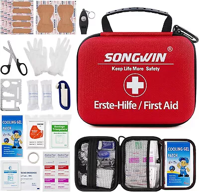 First Aid Kit 65 Piece Waterproof Mini Hiking Aid Bag For Most Emergencies • $20