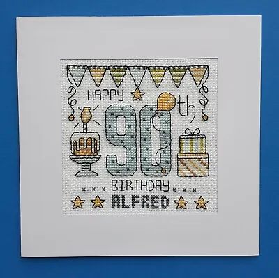 £9.99 • Buy Happy 90th Birthday Cross Stitch Card Kit
