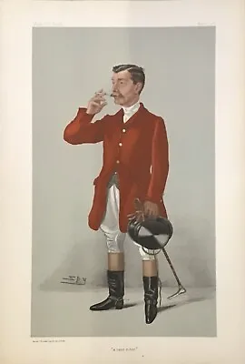 Original Vanity Fair Print 1904 ‘a Hard Rider’ Mr Arthur James - Fox Hunters • £16.99