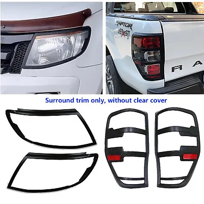 Headlight Tail Light Cover Kit For Ford Ranger PX 2012-2014 XL XLT XLS Wildtrak • $65.98