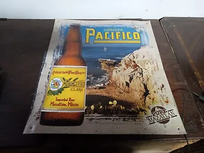 Cerveza Pacifico Embossed Metal Sign  22.5 X19  • $20