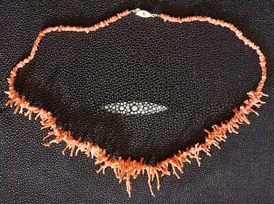 24  Salmon Genuine Branch Coral Necklace • $37.50