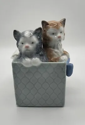 Nao Lladro Kittens In A Box Purr-fect Gift Gift Of Kittens #1080 Made In Spain • £17.99