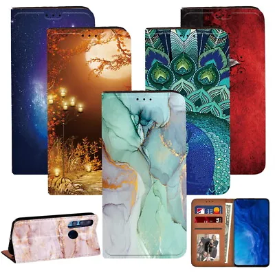 PU Leather Stand Phone Case Cover For Huawei P20/P30/P40/Honor X6A 90 Lite/NOVA • £4.96