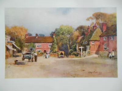 £7.99 • Buy Original Edwardian 1909 HAMPSHIRE Print Of Botley Village By Wilfrid Ball
