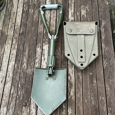 Trifold Shovel Spade Entrenching Tool & Case - British Army - Military - NATO • $25.26