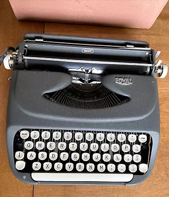 Vtg 1960's Royal  Dart  Portable Typewriter W/Travel Case Made Netherland AS IS • $59.95