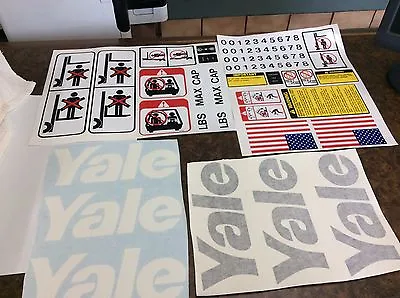 Yale Forklift Decals Black And White Complete With Safety Decal Kit  • $25