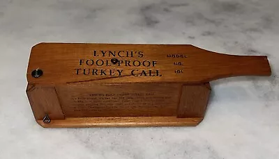 Vintage 1965 Lynch's World Champion Fool Proof Turkey Call Box Model 101 Antique • $100