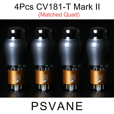 Matched Quad PSVANE CV181-T Mark II Up-market Tubes Replace 6SN7 6N8P CV181 Tube • $356
