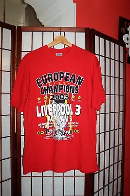 Liverpool Ac Milan European Champions Winners Champions T-shirt - Size L .ALY • £29.40