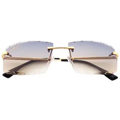 Ardent Eyewear Rimless Gold Eyeglasses Sunglasses Frame Vintage Cartier Blue Cut • $134.10