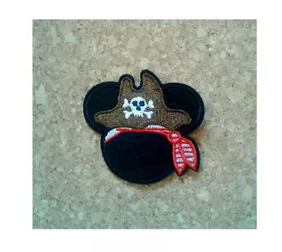 Pirate Mickey Mouse - Skull Crossbones - Embroidered Iron On Applique Patch • $3.99