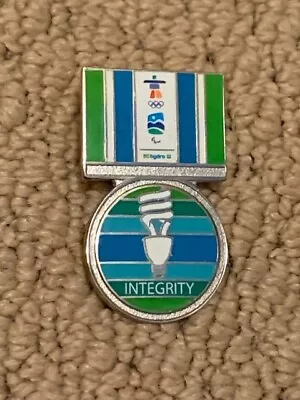 Vancouver 2010 Olympic Pin BC Hydro Silver Integrity Medal - Beijing 2022 Trader • $16.19