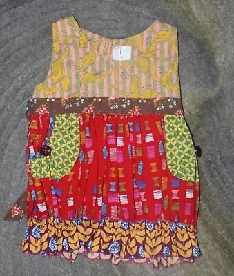 Matilda Jane (Paint By Numbers) Jester Red Shasta Bubble Top -Size 8 - EUC • $14.99