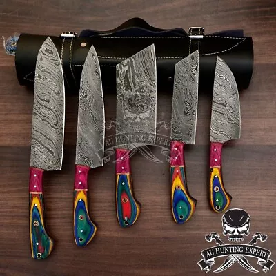 AU Hunting Expert  Damascus Chef Knife Set Santoku Slicing Kitchen Cook Knives. • $199.99