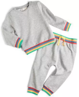 First Impressions Baby Boys French Terry Sweatshirt Heather Sterling 3-6 Months • $8.09