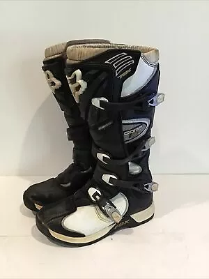 Fox Comp 5 Women’s Motocross Boots Size 9 (W9  EU 41) Black White 4-strap • $99.95