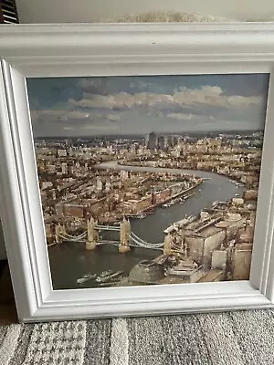 HELIOS GISBERT (b.1958 ) (Spanish) Original Oil Painting ‘The Thames London IV’ • £775