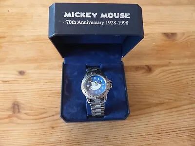 Mickey Mouse 70th Anniversary Watch No 251 Boxed New Battery Fitted. • £30
