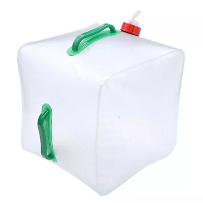 Camping Portable Water Bag 20L PVC Folding Vehicle Bucket Reusable • $14.67