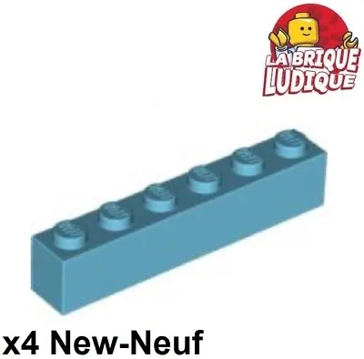 Lego 4x Brick 1x6 6x1 Azur Medium / Medium Azure 3009 New • $3.98