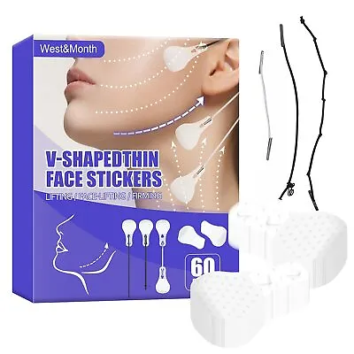 $7.91 • Buy 60PCS Face Lift Tape Ultra-thin Invisible V-Shaped Facial Lifting Sticker Patch
