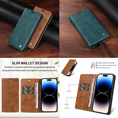 For Xiaomi Poco X5 X4 M4 Pro F5 Thin Magnetic PU Leather Wallet Case Phone Cover • $14.21