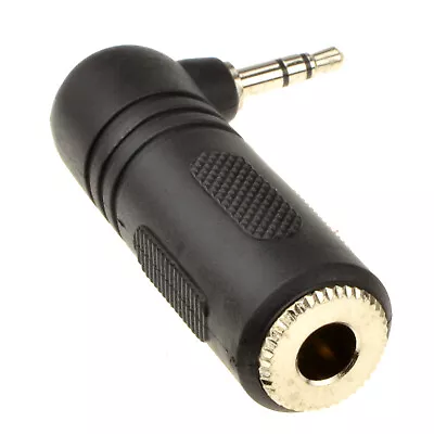 6.35mm Jack Socket To Right Angled 3.5mm Stereo Jack Plug Adapter • £3.45