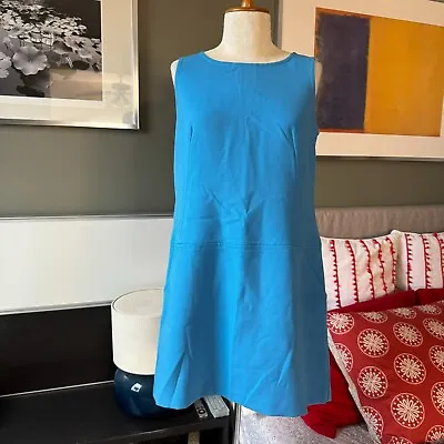 - LOFT Mod Sleeveless Shift Dress In Bright Blue 60s Retro Style Sz 6P • $19.01