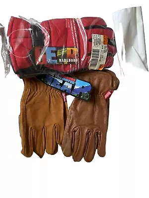 3 New Vintage Genuine Marlboro Leather & Snow Gloves Unlimited Gear New Size XL • $29.95